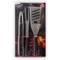Gibson Home® Black & Red Huckleberry 3 Piece Stainless Steel BBQ Tool Set